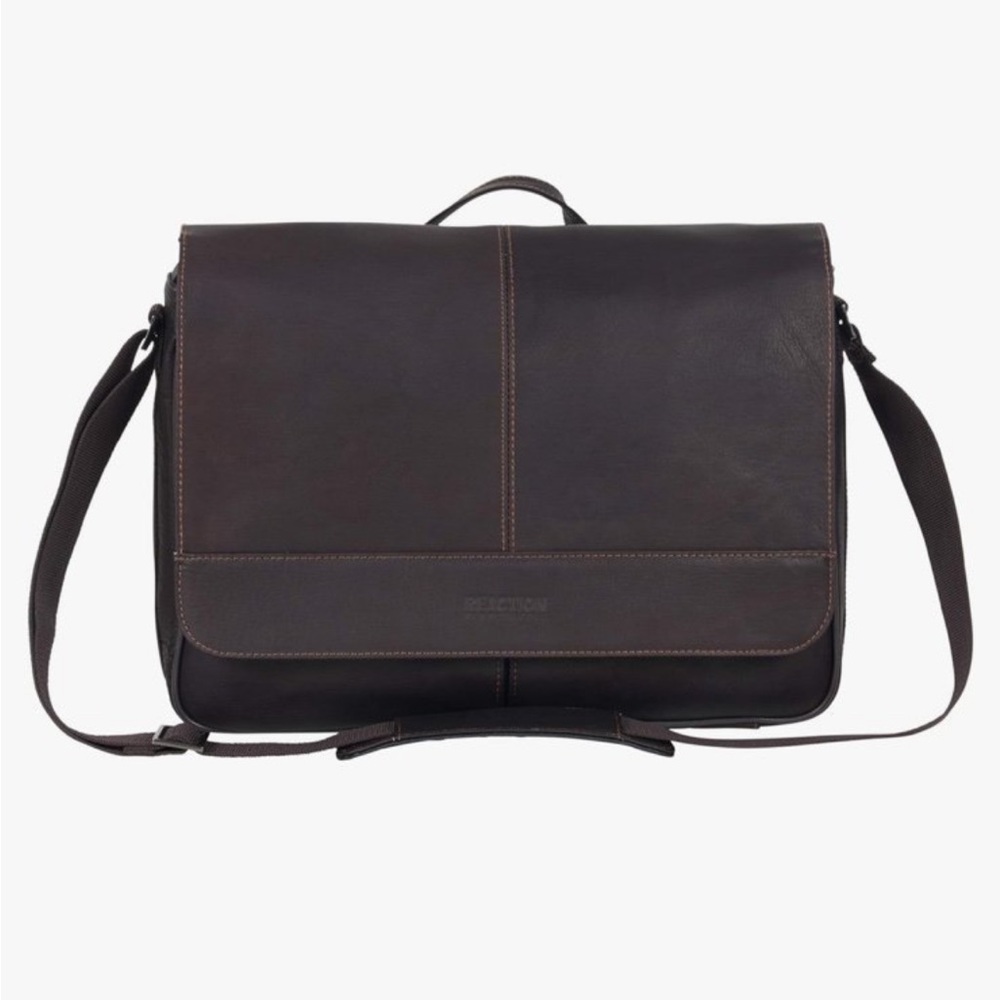 NWT Kenneth Cole leather messenger bag
